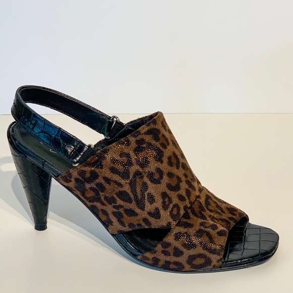 Donald J Pliner Leopard Ima Straped Heel Sz. 7 M - Picture 4 of 8